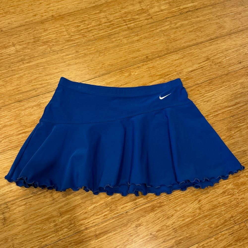 Vintage Nike blue scalloped hem mini tennis skirt
